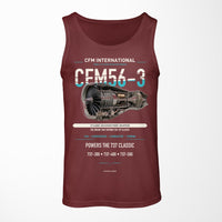 Thumbnail for CFM56-3 design on dark red tank top