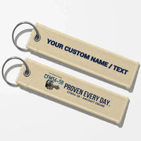Thumbnail for CFM CFM56-5B Engine Aviator Key Chains - Beige - Personalized