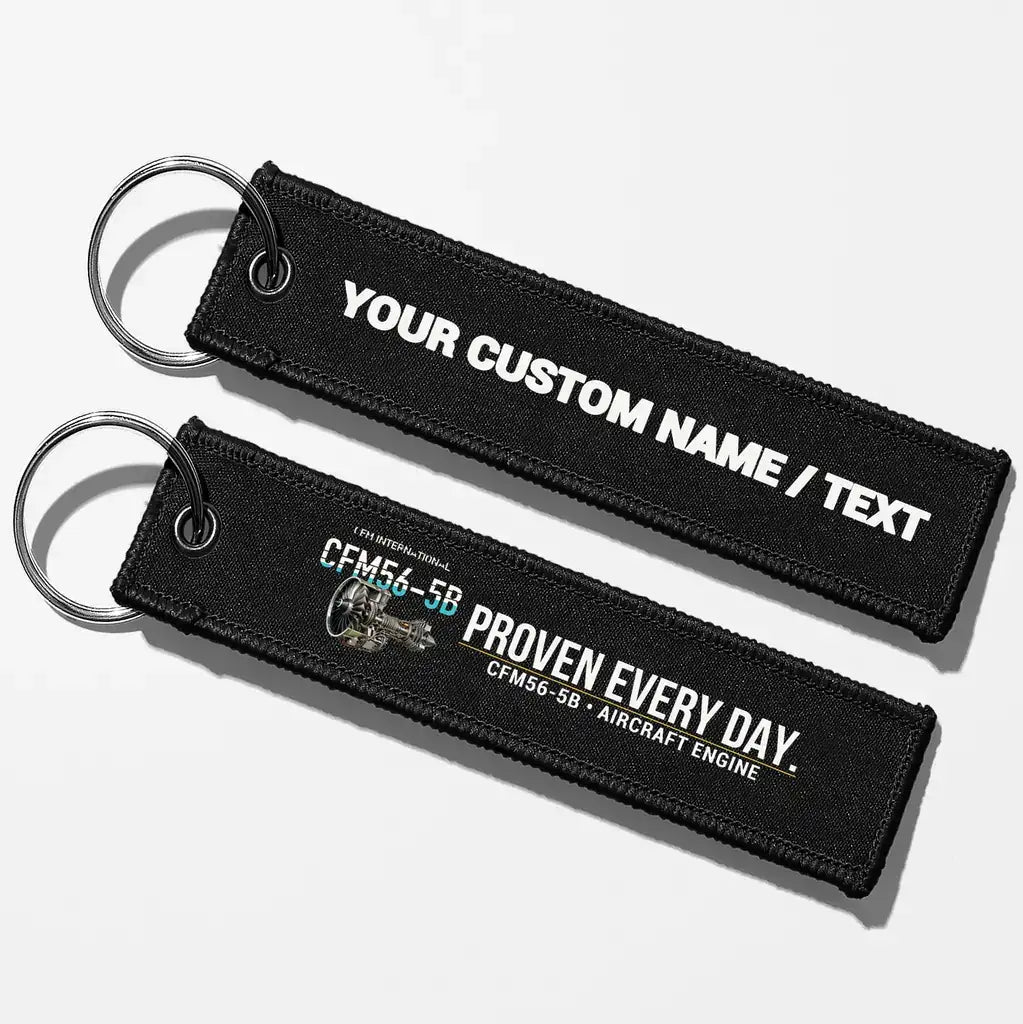 CFM CFM56-5B Engine Aviator Key Chains - Black - Personalized