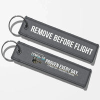 Thumbnail for CFM CFM56-5B Engine Aviator Key Chains - Gray - Remove Before Flight