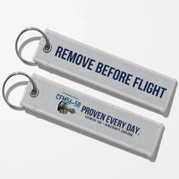 Thumbnail for CFM CFM56-5B Engine Aviator Key Chains - Light Gray - Remove Before Flight