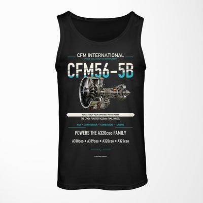 CFM56-5B design on black tank top