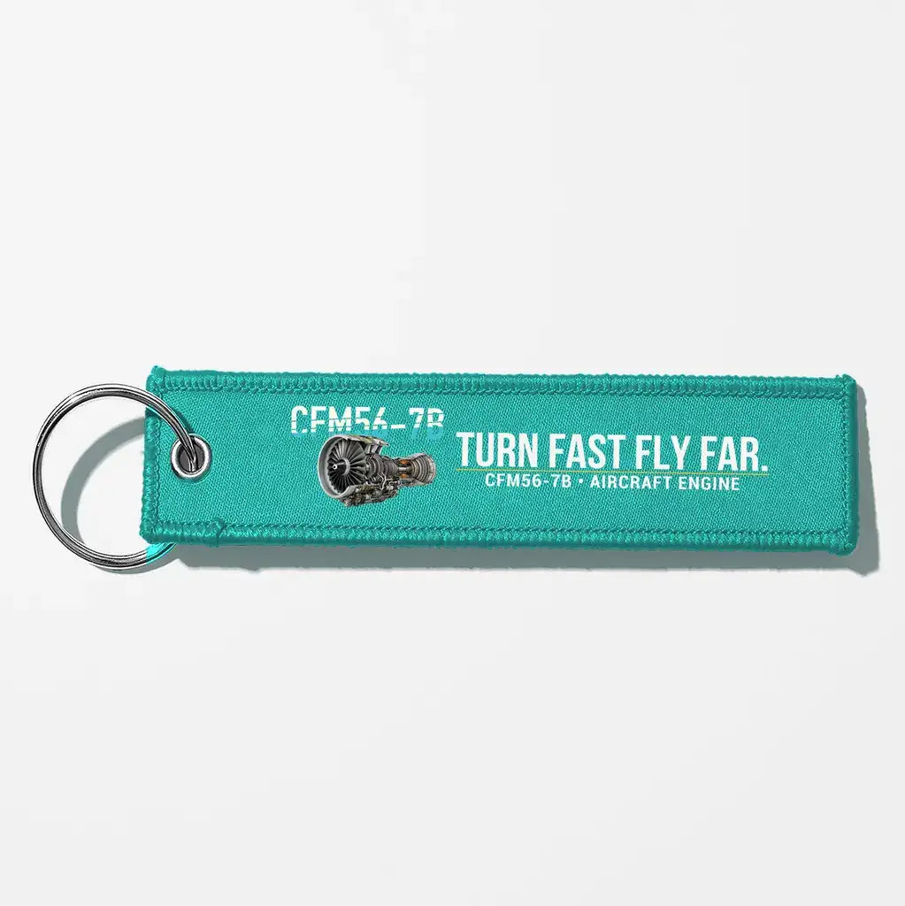 CFM CFM56-7B Engine Aviator Key Chains - Turquoise