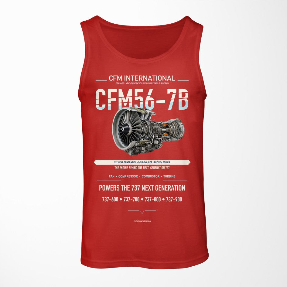 CFM56-7B design on red tank top