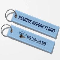 Thumbnail for CFM LEAP-1B Engine Aviator Key Chains - Light Blue - Remove Before Flight