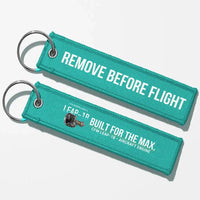 Thumbnail for CFM LEAP-1B Engine Aviator Key Chains - Turquoise - Remove Before Flight