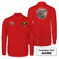 Thumbnail for Jakarta Soekarno-Hatta International Airport (CGK) Premium Polo T-Shirts - Badge + Name - Long Sleeve - Red