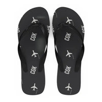 Thumbnail for Jakarta Soekarno-Hatta International Airport (CGK) Slippers & Flip Flops - Slippers - Flip Flops - Pattern - Black