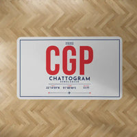 Thumbnail for Shah Amanat International Airport Chattogram (CGP) Carpets - Carpet Rectangle - ID Tag - Light Gray V2