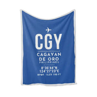 Thumbnail for Laguindingan Airport (CGY) Bedding Sets & Blankets - Blanket - ID Tag - Blue