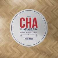 Thumbnail for Chattanooga Airport (CHA) Carpets - Carpet Round - ID Tag + Name - Light Gray V2