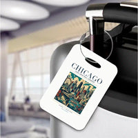 Thumbnail for CHICAGO - Poster - Luggage Tag - White