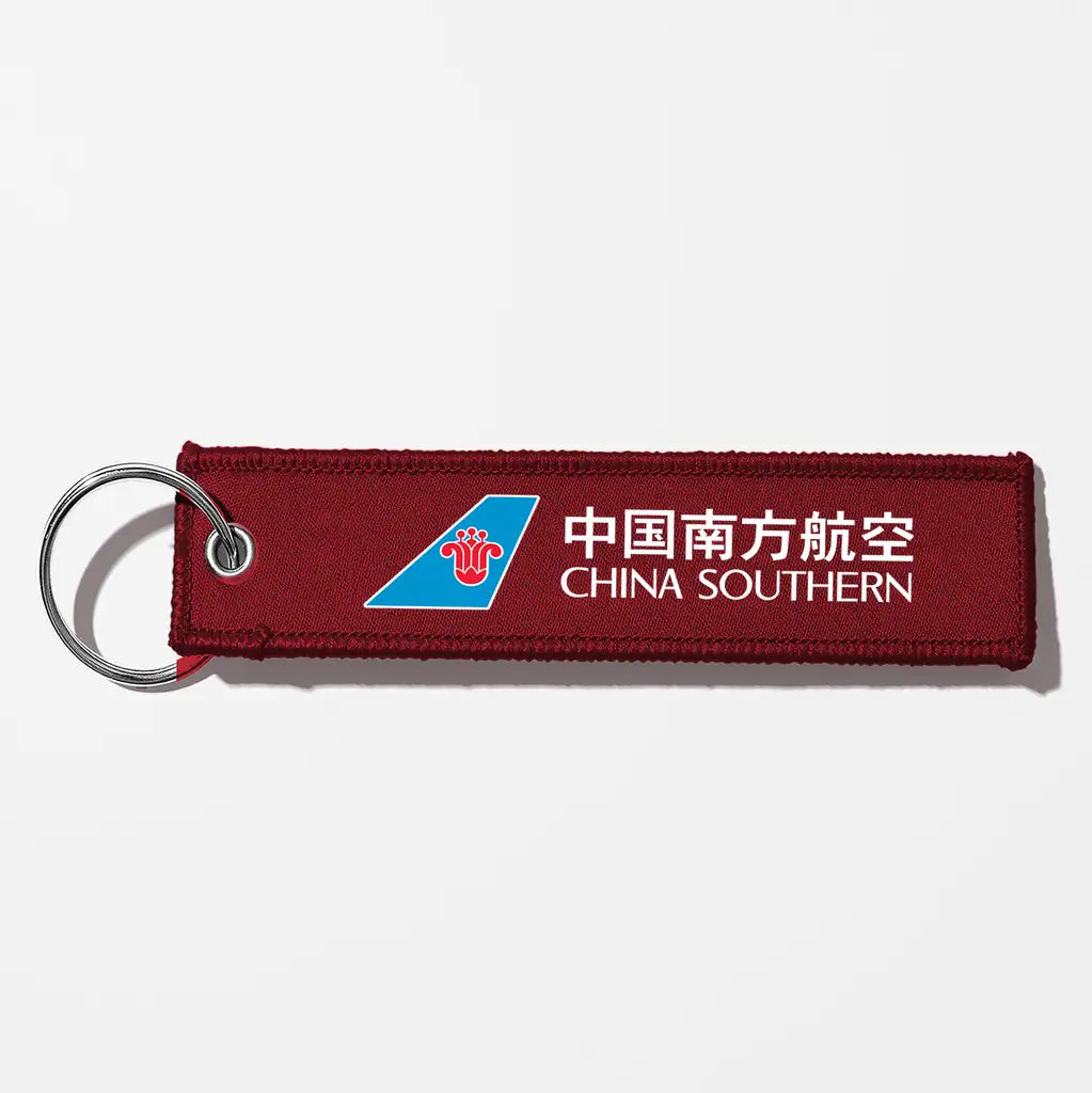 CHINA SOUTHERN Airlines Crew & Staff Tag Key Chains - Dark Red