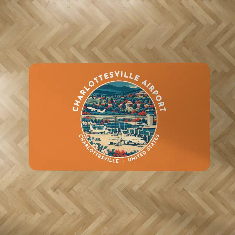Charlottesville–Albemarle Airport (CHO) Carpets - Carpet Rectangle - Badge - Orange V2