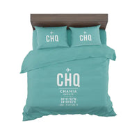 Thumbnail for Chania International Airport (CHQ) Bedding Sets & Blankets - Bedding Set - ID Tag - Turquoise
