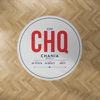 Thumbnail for Chania International Airport (CHQ) Carpets - Carpet Round - ID Tag - Light Gray V2