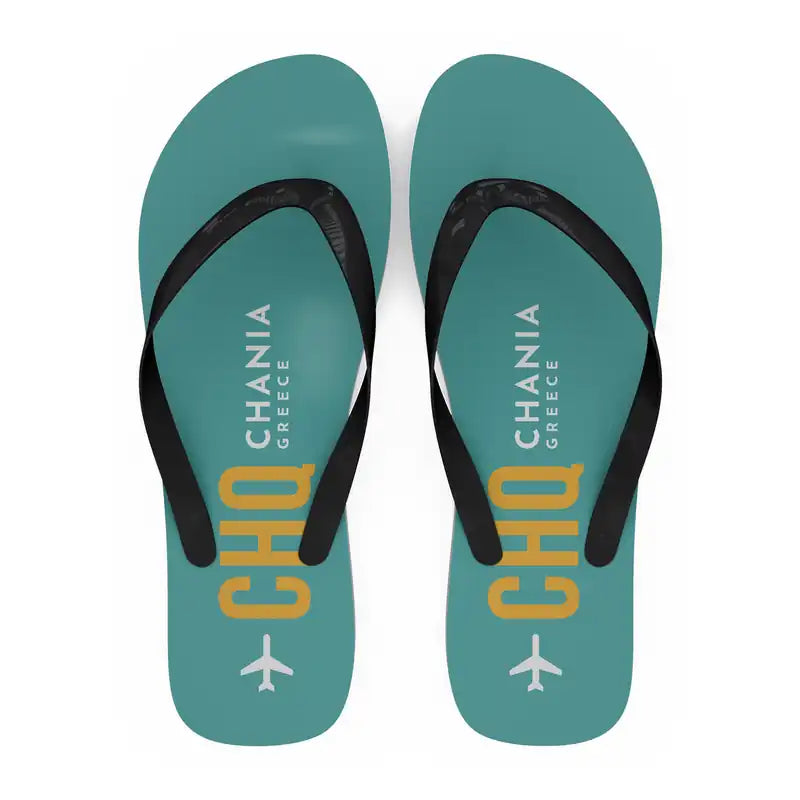 Chania International Airport (CHQ) Slippers & Flip Flops - Slippers - Flip Flops - Code - Turquoise