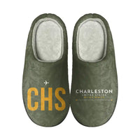 Thumbnail for Charleston International Airport (CHS) Slippers & Flip Flops - Slippers - Cotton - Code - Different - Green Army