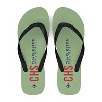 Thumbnail for Charleston International Airport (CHS) Slippers & Flip Flops - Slippers - Flip Flops - Code - Light Green