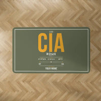 Thumbnail for Rome Ciampino Airport (CIA) Carpets - Carpet Rectangle - ID Tag + Name - Green Army V2