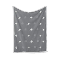 Thumbnail for Shymkent International Airport (CIT) Bedding Sets & Blankets - Blanket - Pattern - Gray