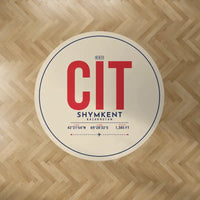 Thumbnail for Shymkent International Airport (CIT) Carpets - Carpet Round - ID Tag - Beige V2