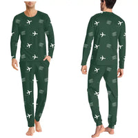 Thumbnail for Shymkent International Airport (CIT) Pajamas - Men Pajamas - Dark Green