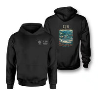 Thumbnail for CJB - Poster - Double-Side Hoodie - Black