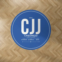 Thumbnail for Cheongju International Airport (CJJ) Carpets - Carpet Round - ID Tag - Blue V2