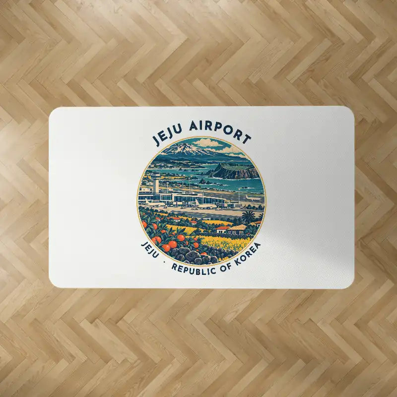 Jeju International Airport (CJU) Carpets - Carpet Rectangle - Badge - White V2