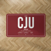Thumbnail for Jeju International Airport (CJU) Carpets - Carpet Rectangle - ID Tag - Dark Red V2