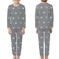 Thumbnail for Chongqing Jiangbei International Airport (CKG) Pajamas - Children Pajamas - Gray