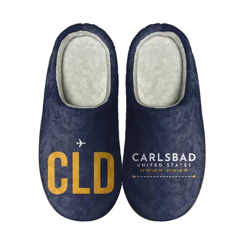 McClellan-Palomar Airport (CLD) Slippers & Flip Flops - Slippers - Cotton - Code - Different - Navy Blue