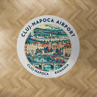 Thumbnail for Avram Iancu Cluj International Airport (CLJ) Carpets - Carpet Round - Badge - Light Gray V2