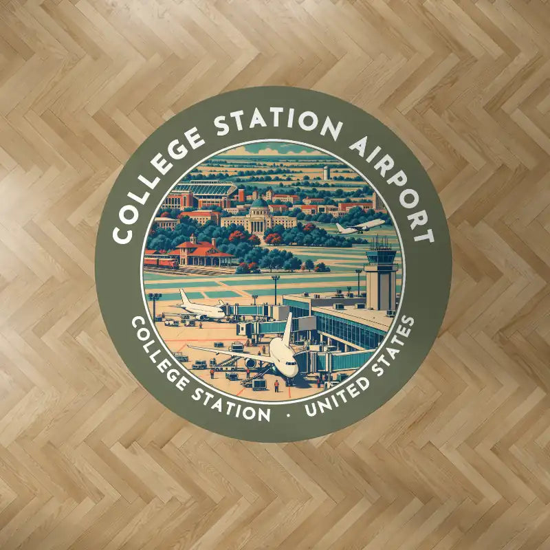 Easterwood Airport (CLL) Carpets - Carpet Round - Badge - Green Army V2