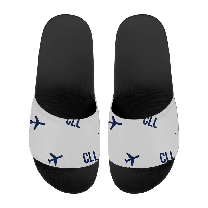 Easterwood Airport (CLL) Slippers & Flip Flops - Slippers - Sport - Pattern - Light Gray
