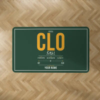 Thumbnail for Alfonso Bonilla Aragon International Airport (CLO) Carpets - Carpet Rectangle - ID Tag + Name - Dark Green V2