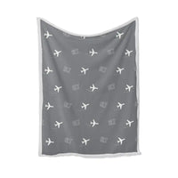 Thumbnail for Charlotte Douglas International Airport (CLT) Bedding Sets & Blankets - Blanket - Pattern - Gray