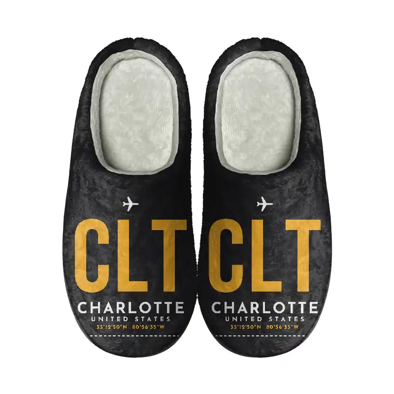 Charlotte Douglas International Airport (CLT) Slippers & Flip Flops - Slippers - Cotton - Code - Same - Black