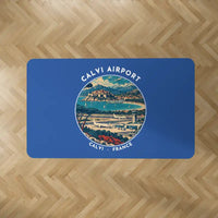 Thumbnail for Calvi - Sainte-Catherine Airport (CLY) Carpets - Carpet Rectangle - Badge - Blue V2