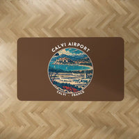 Thumbnail for Calvi - Sainte-Catherine Airport (CLY) Carpets - Carpet Rectangle - Badge - Brown V2
