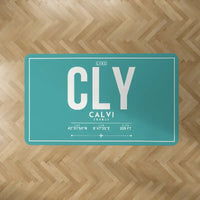 Thumbnail for Calvi - Sainte-Catherine Airport (CLY) Carpets - Carpet Rectangle - ID Tag - Turquoise V2