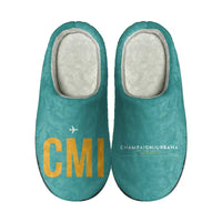 Thumbnail for University of Illinois Willard Airport (CMI) Slippers & Flip Flops - Slippers - Cotton - Code - Different - Turquoise