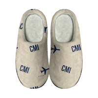 Thumbnail for University of Illinois Willard Airport (CMI) Slippers & Flip Flops - Slippers - Cotton - Pattern - Beige