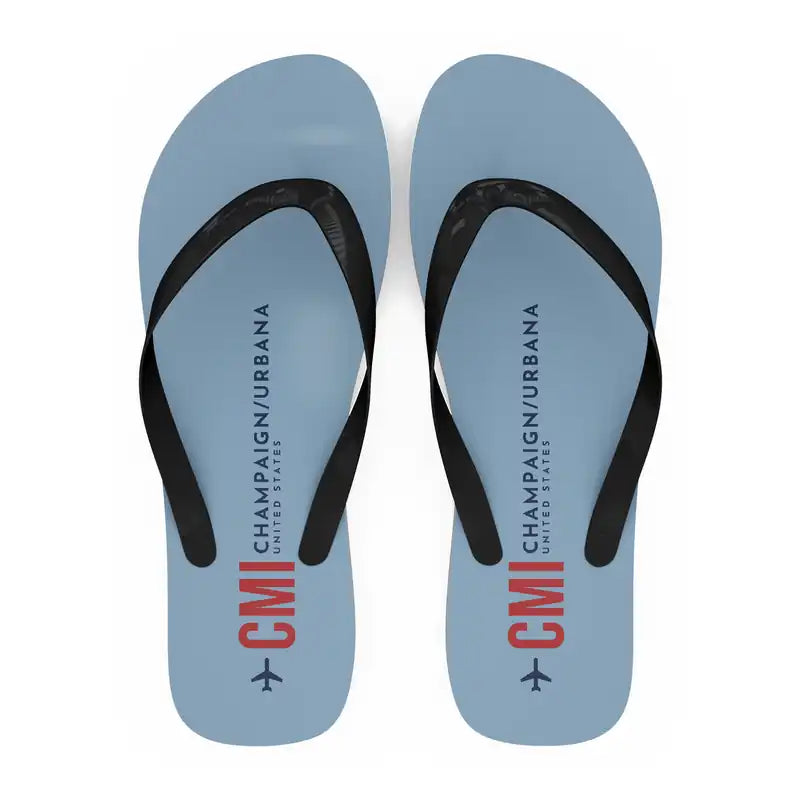 University of Illinois Willard Airport (CMI) Slippers & Flip Flops - Slippers - Flip Flops - Code - Light Blue