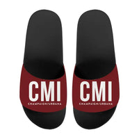 Thumbnail for University of Illinois Willard Airport (CMI) Slippers & Flip Flops - Slippers - Sport - Code - Dark Red