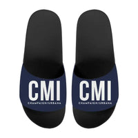 Thumbnail for University of Illinois Willard Airport (CMI) Slippers & Flip Flops - Slippers - Sport - Code - Navy Blue