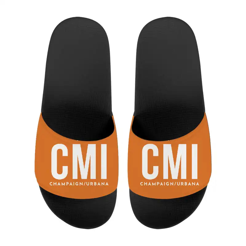 University of Illinois Willard Airport (CMI) Slippers & Flip Flops - Slippers - Sport - Code - Orange