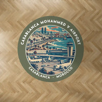 Thumbnail for Casablanca Mohammed V International Airport (CMN) Carpets - Carpet Round - Badge - Green Army V2