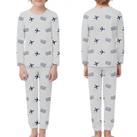 Thumbnail for Casablanca Mohammed V International Airport (CMN) Pajamas - Children Pajamas - Light Gray